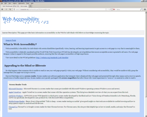 502 Web Accessibility Screenshot